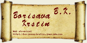 Borisava Krstin vizit kartica
